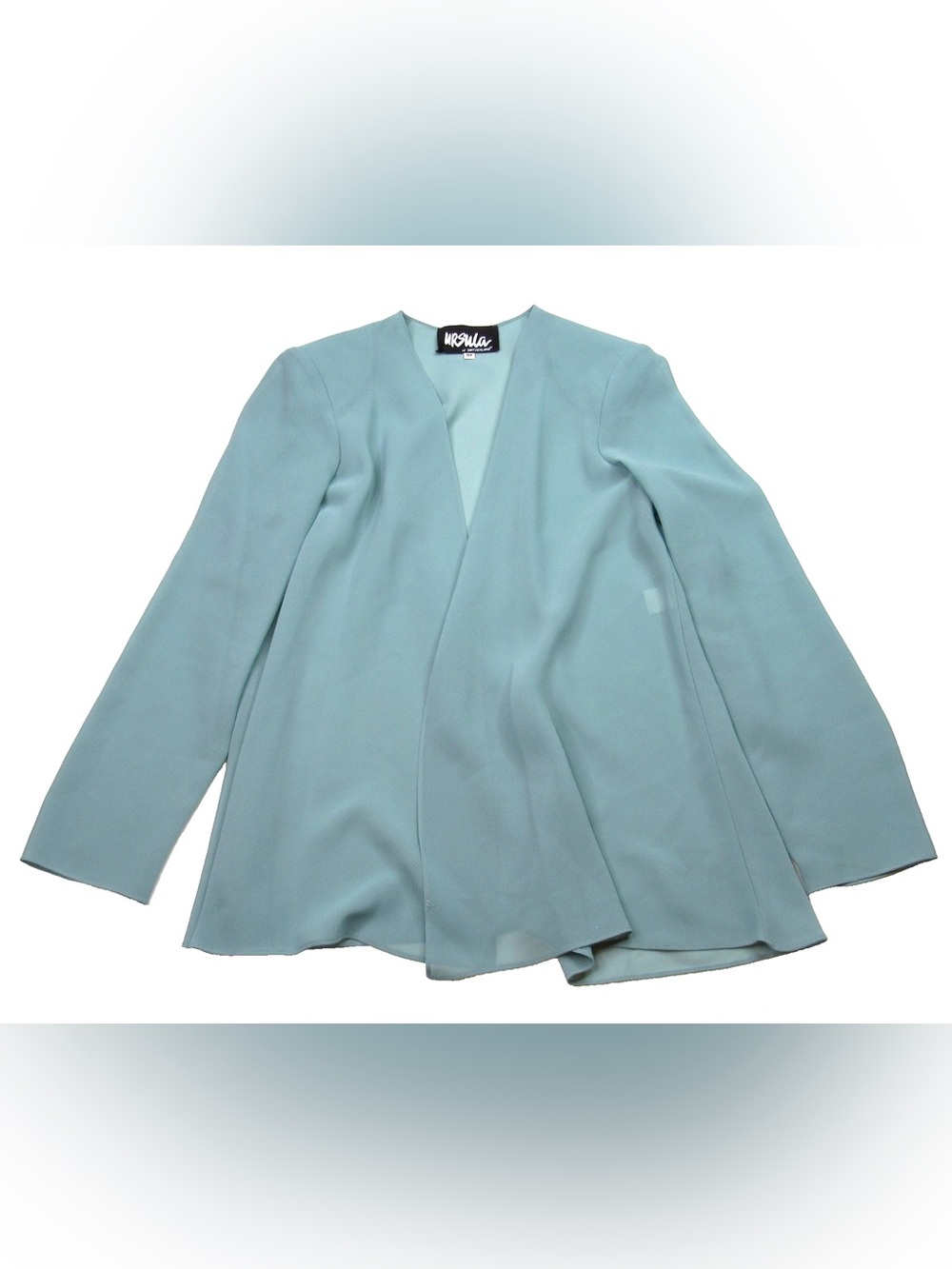 Ursula of Switzerland Sheer Shrug Vintage 80s Shawl Cardigan Dressy Seafoam